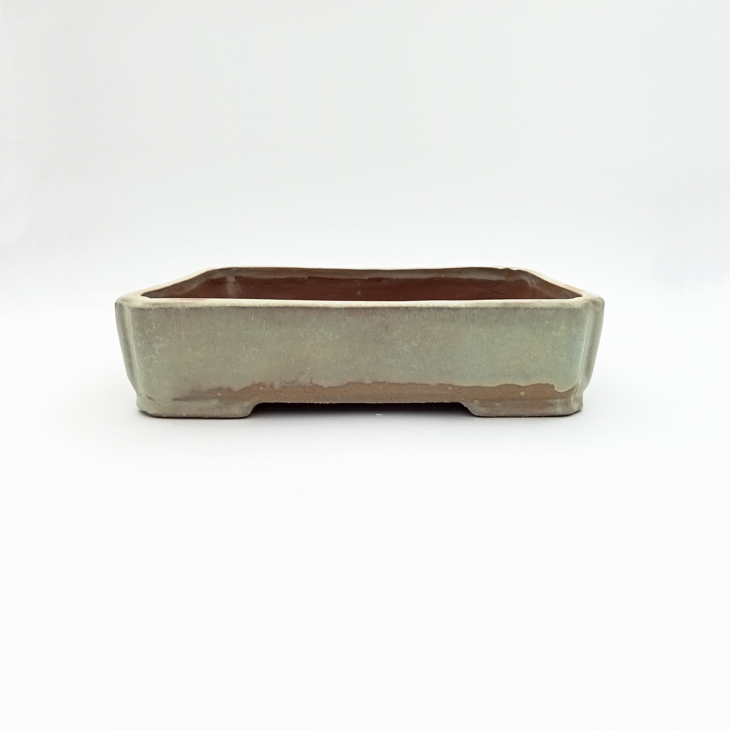 Sottovaso Rettangolare Per Bonsai CERTRE – Gres Smaltato Blu Elettrico – Made In Italy – 18x14x2 Cm