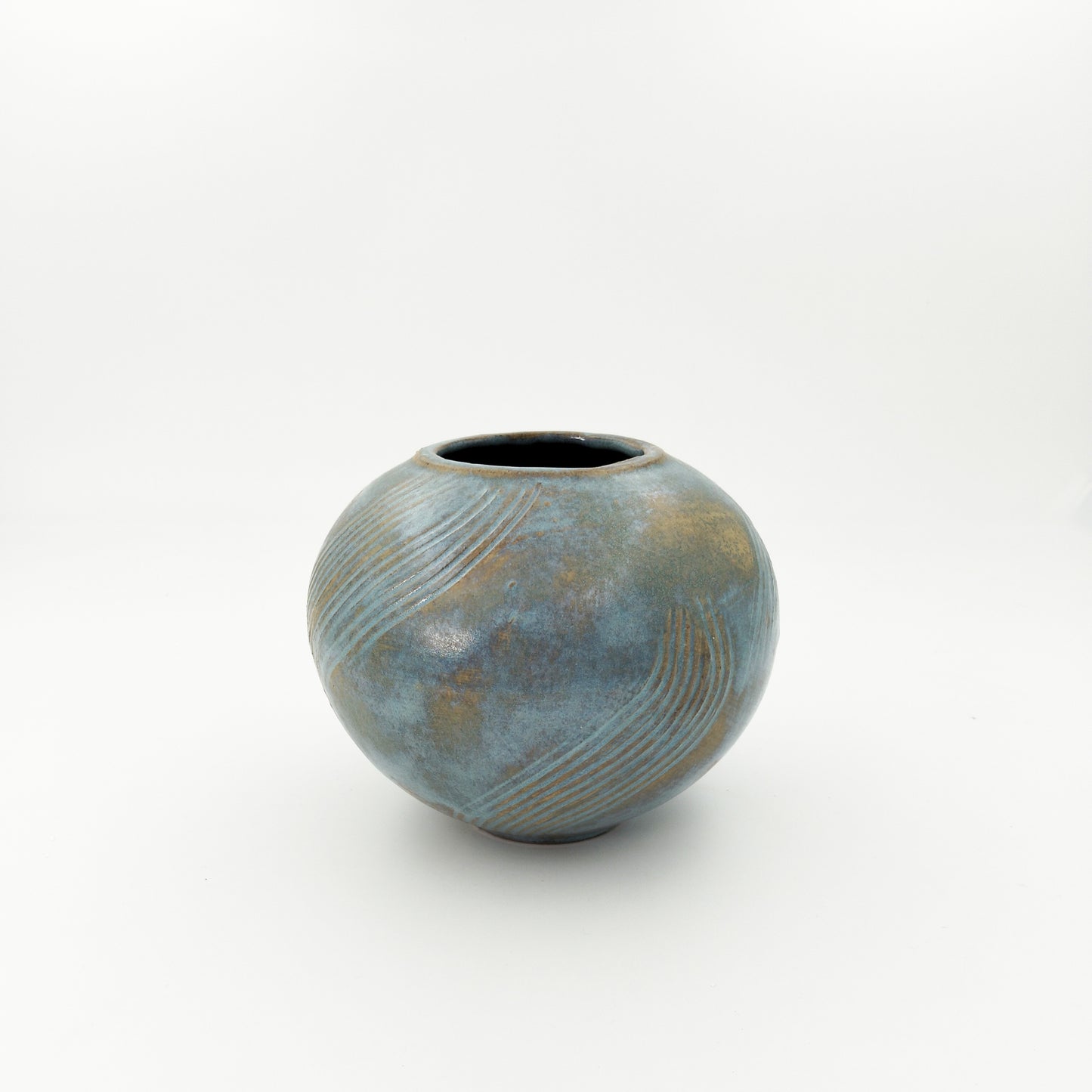 VASO DESIGN MODERNO DA ARREDO IN CERAMICA ARTISTICA H 13 CM