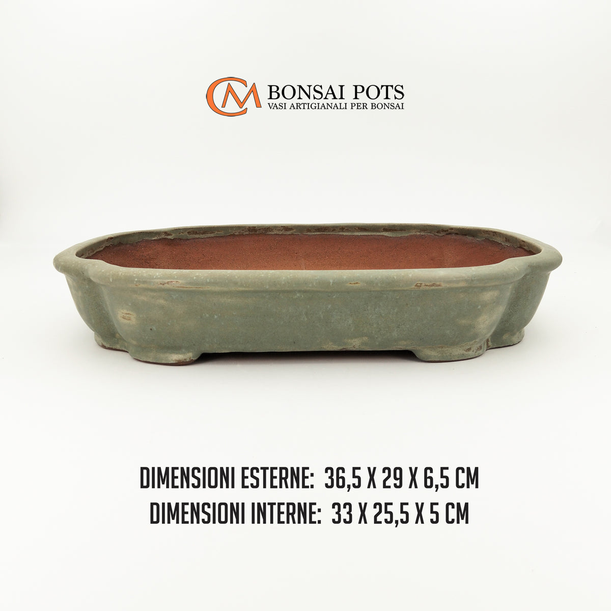 Vaso bonsai Mokko 36 CM in gres smaltato