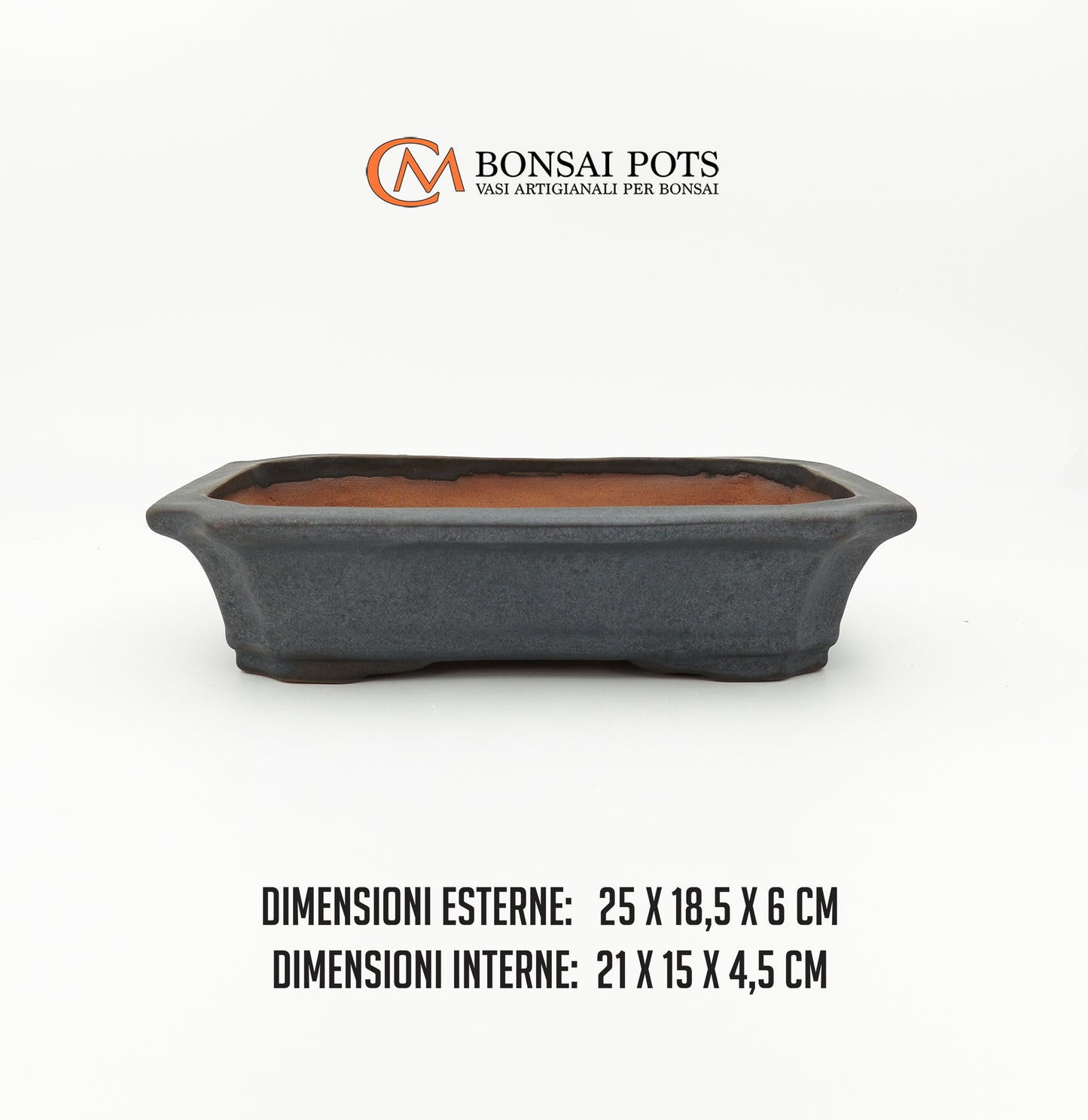 Vaso bonsai rettangolare da 25 CM