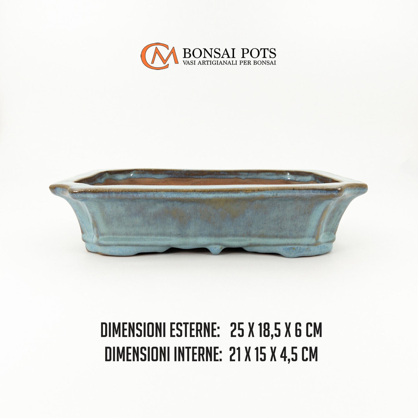 Vaso bonsai artigianale rettangolare da 25 CM - Handmade Bonsai Pot - CMBonsaiPots