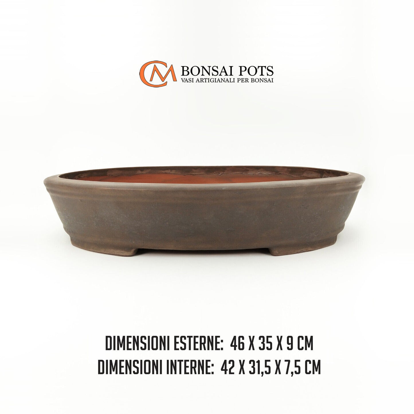 Vaso bonsai artigianale ovale da 46 CM - Handmade Bonsai Pots - CMBonsaiPots