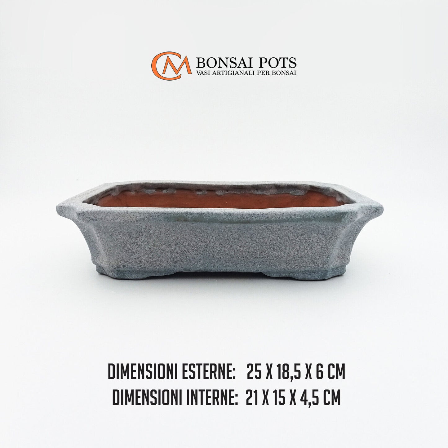 Vaso bonsai artigianale rettangolare da 25 CM - Handmade Bonsai Pot - CMBonsaiPots