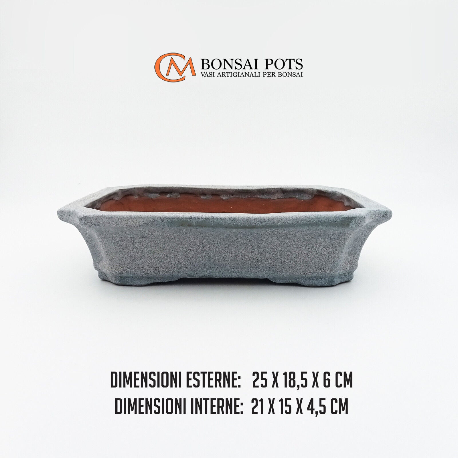 Vaso bonsai artigianale rettangolare da 25 CM - Handmade Bonsai Pot - CMBonsaiPots