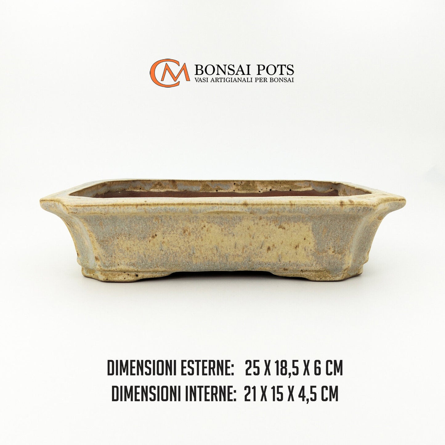 Vaso bonsai artigianale rettangolare da 25 CM - Handmade Bonsai Pot - CMBonsaiPots