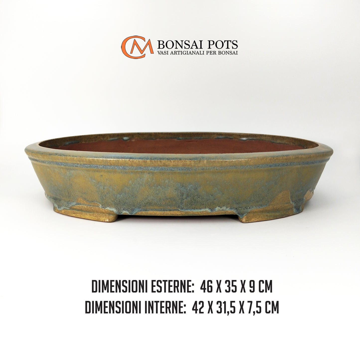 Vaso bonsai artigianale ovale da 46 CM - Handmade Bonsai Pots - CMBonsaiPots