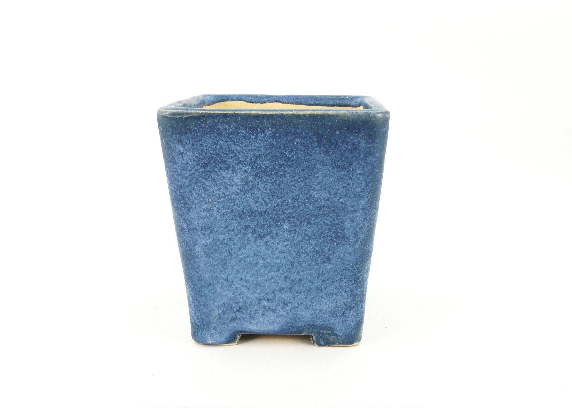 Vaso Per Bonsai In Ceramica Smaltata Mod. Mori Blu – 24x18x7h Cm, Ideale Per Piante Alte 30-35 Cm