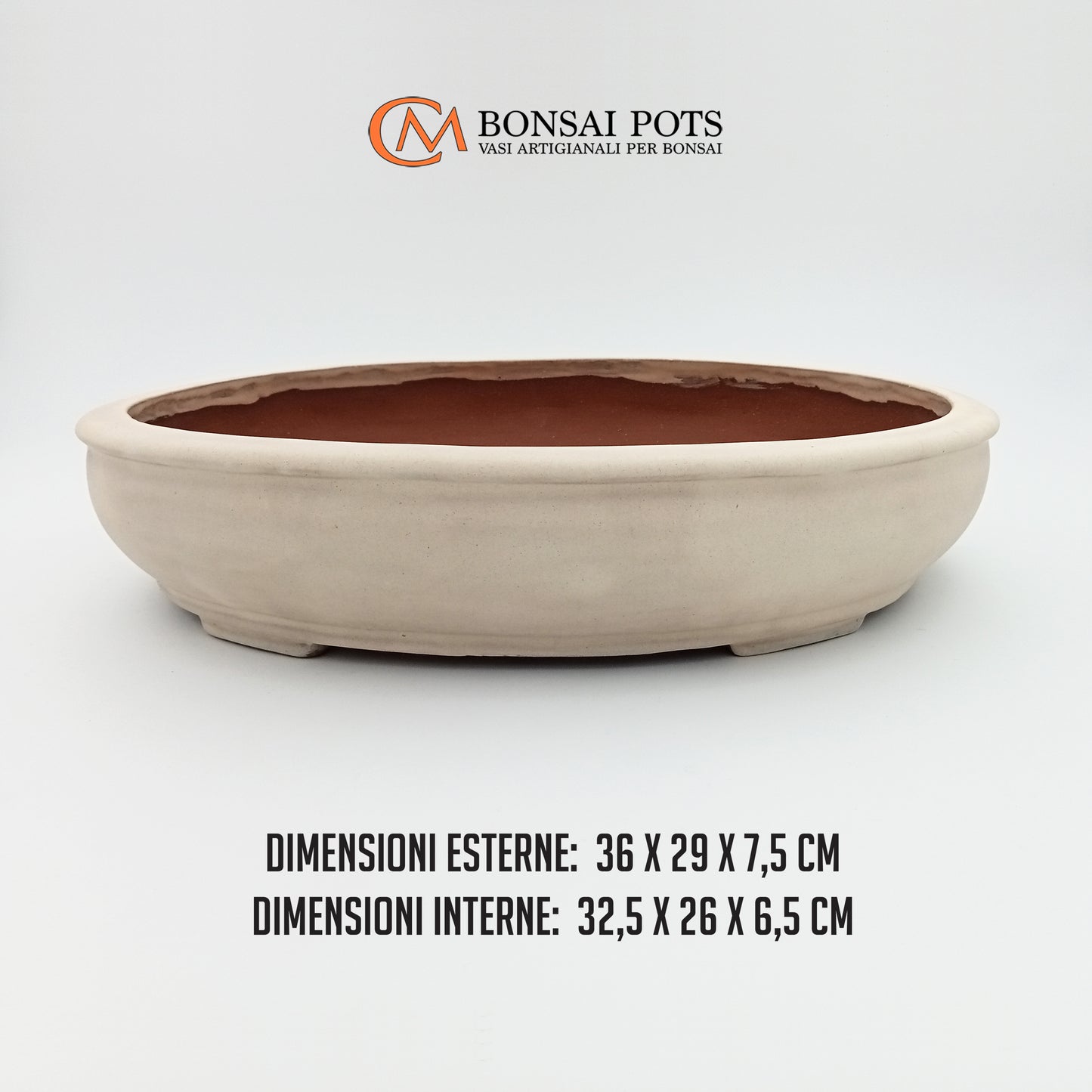 Vaso bonsai artigianale ovale 36 CM - Handmade Bonsai Pots - CMBonsaiPots