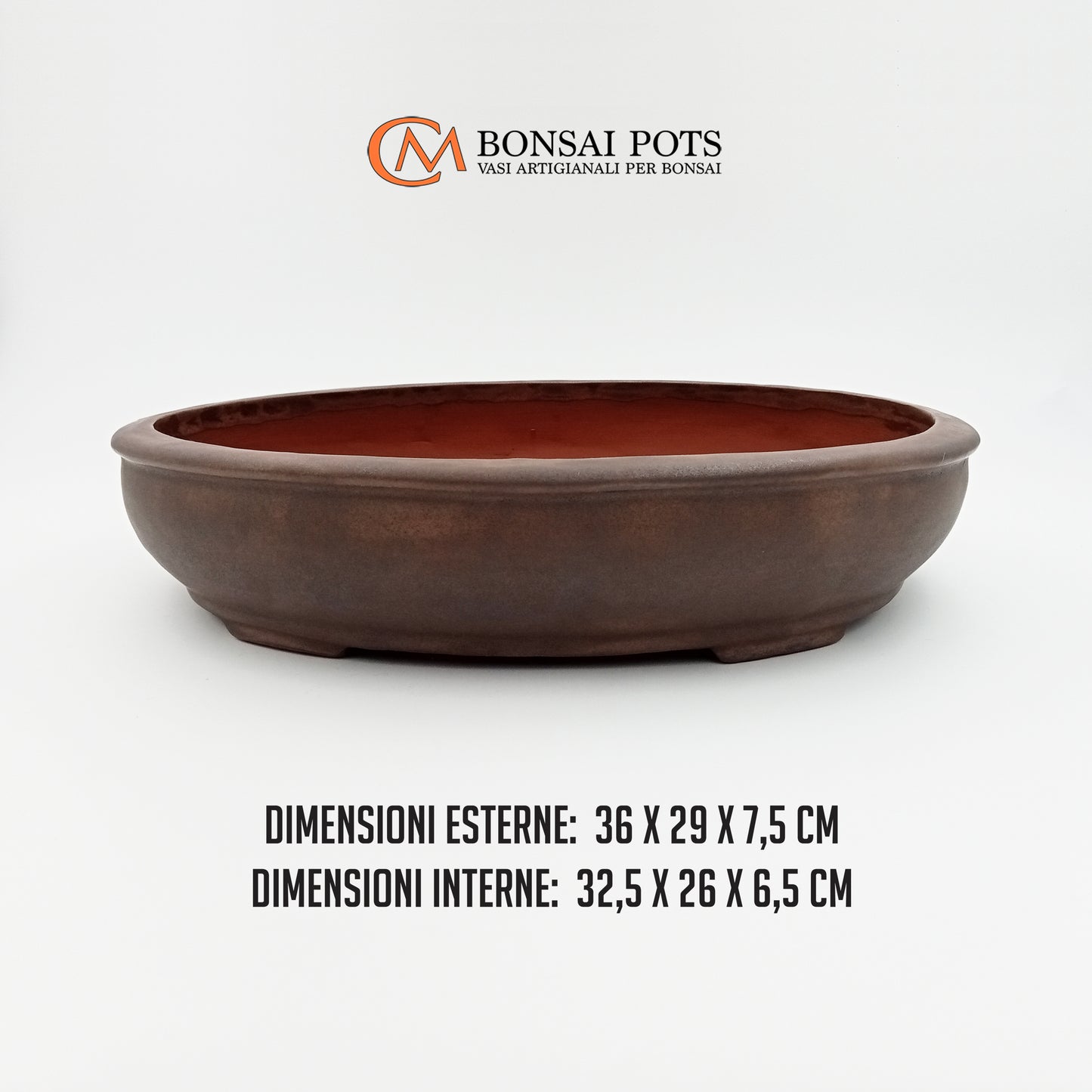 Vaso bonsai artigianale ovale 36 CM - Handmade Bonsai Pots - CMBonsaiPots