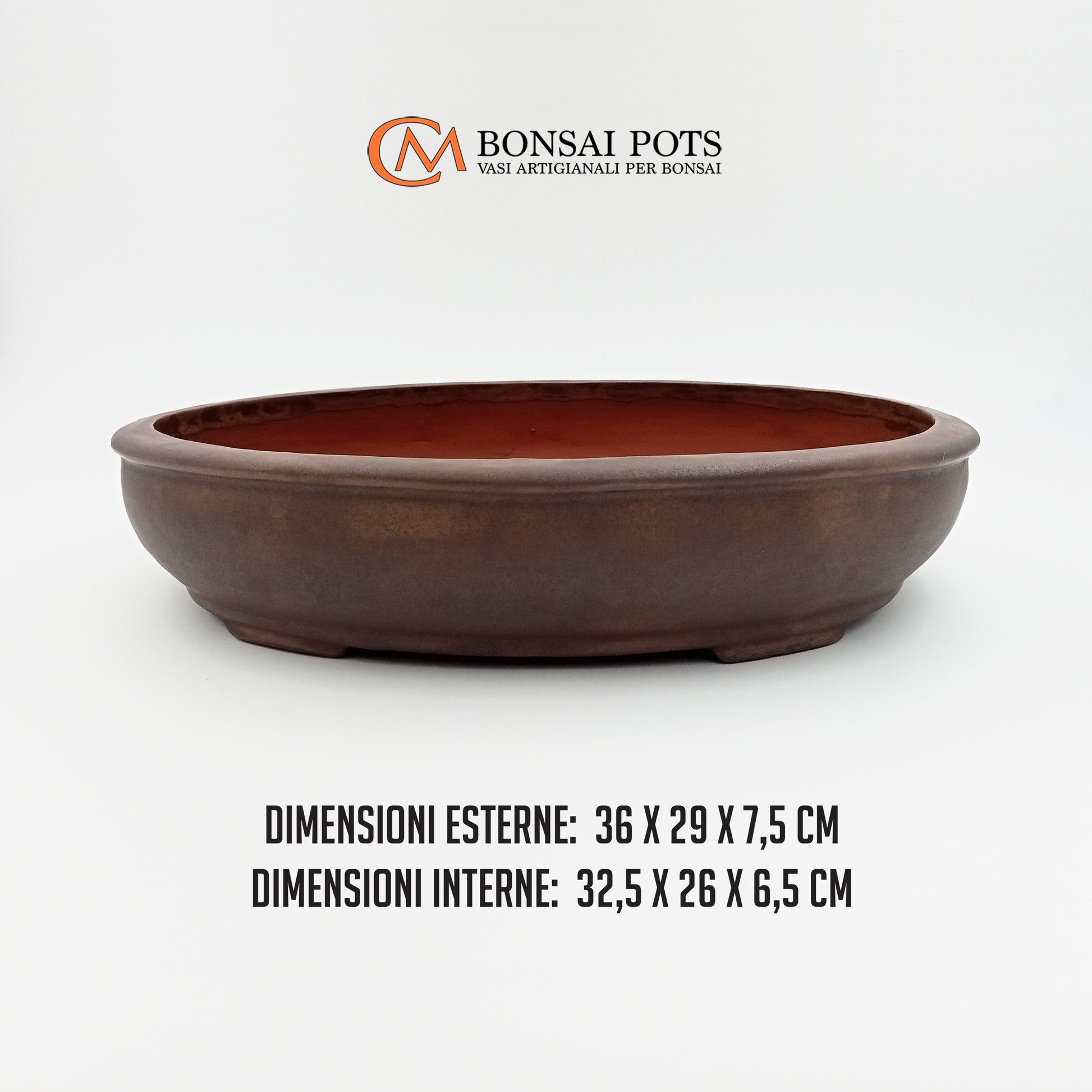 Vaso bonsai artigianale ovale 36 CM - Handmade Bonsai Pots - CMBonsaiPots