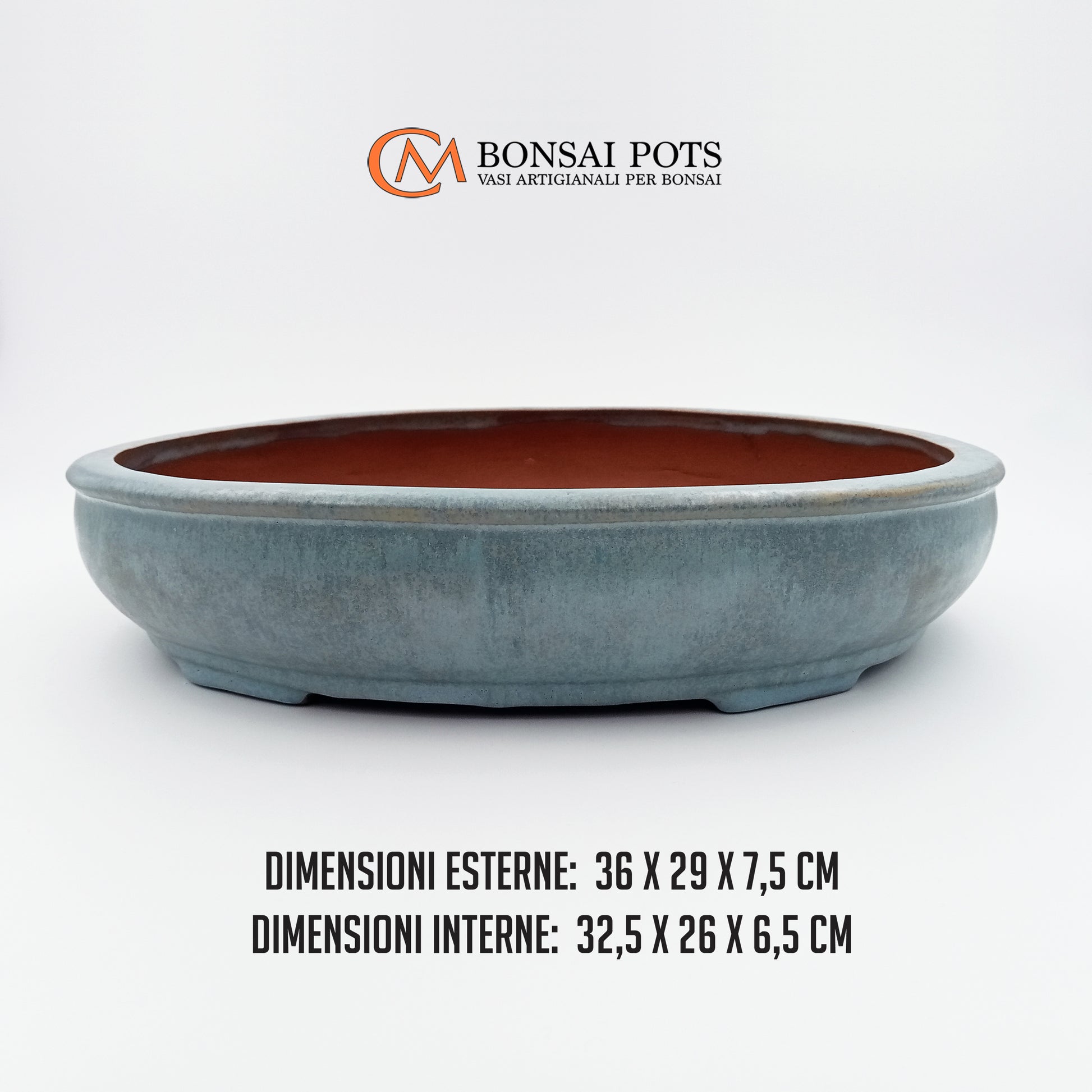 Vaso bonsai artigianale ovale 36 CM - Handmade Bonsai Pots - CMBonsaiPots