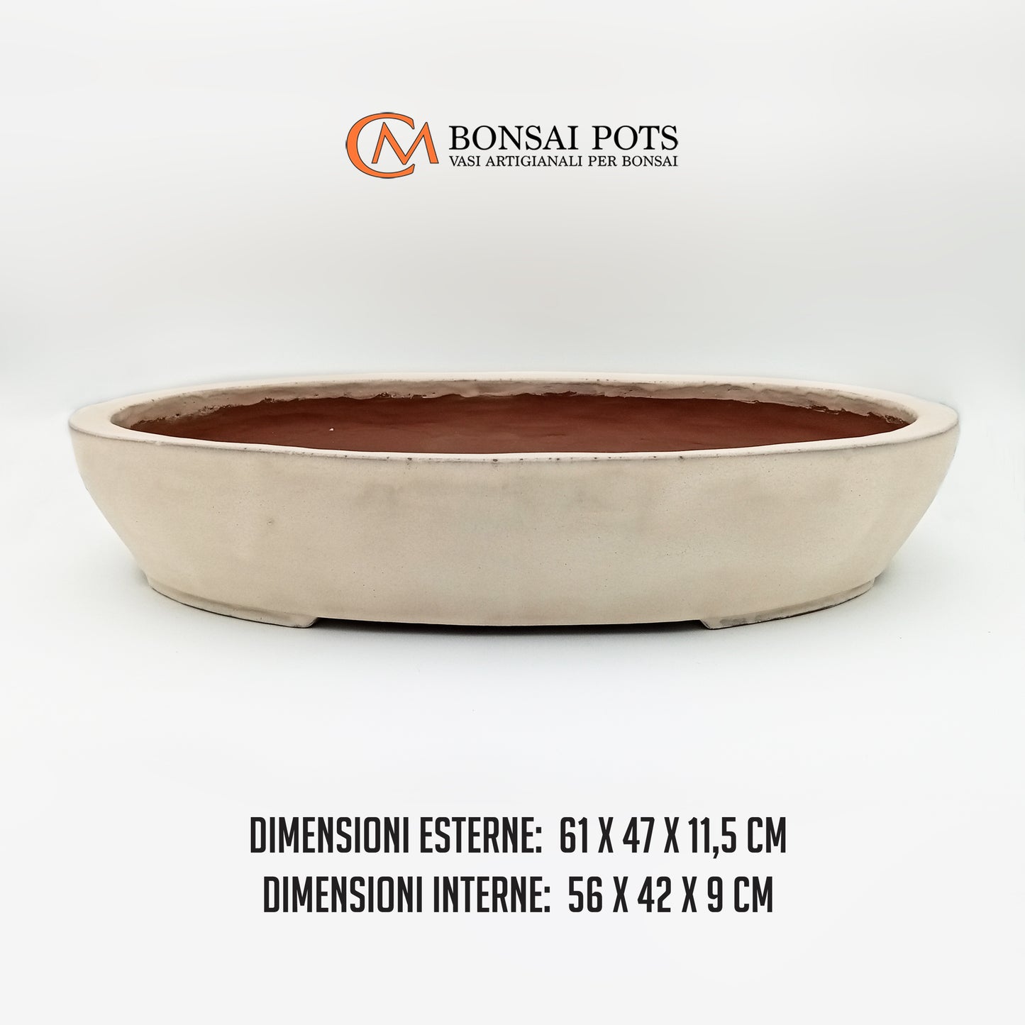 Vaso bonsai ovale artigianale 61 CM - Handmade Bonsai Pots - CMBonsaiPots