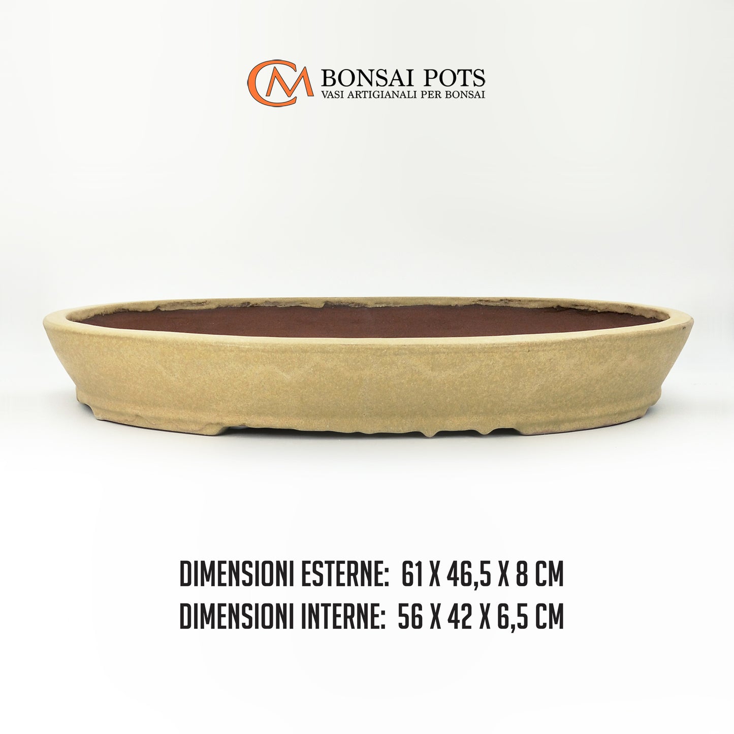 Vaso bonsai ovale 61 CM in Gres smaltato