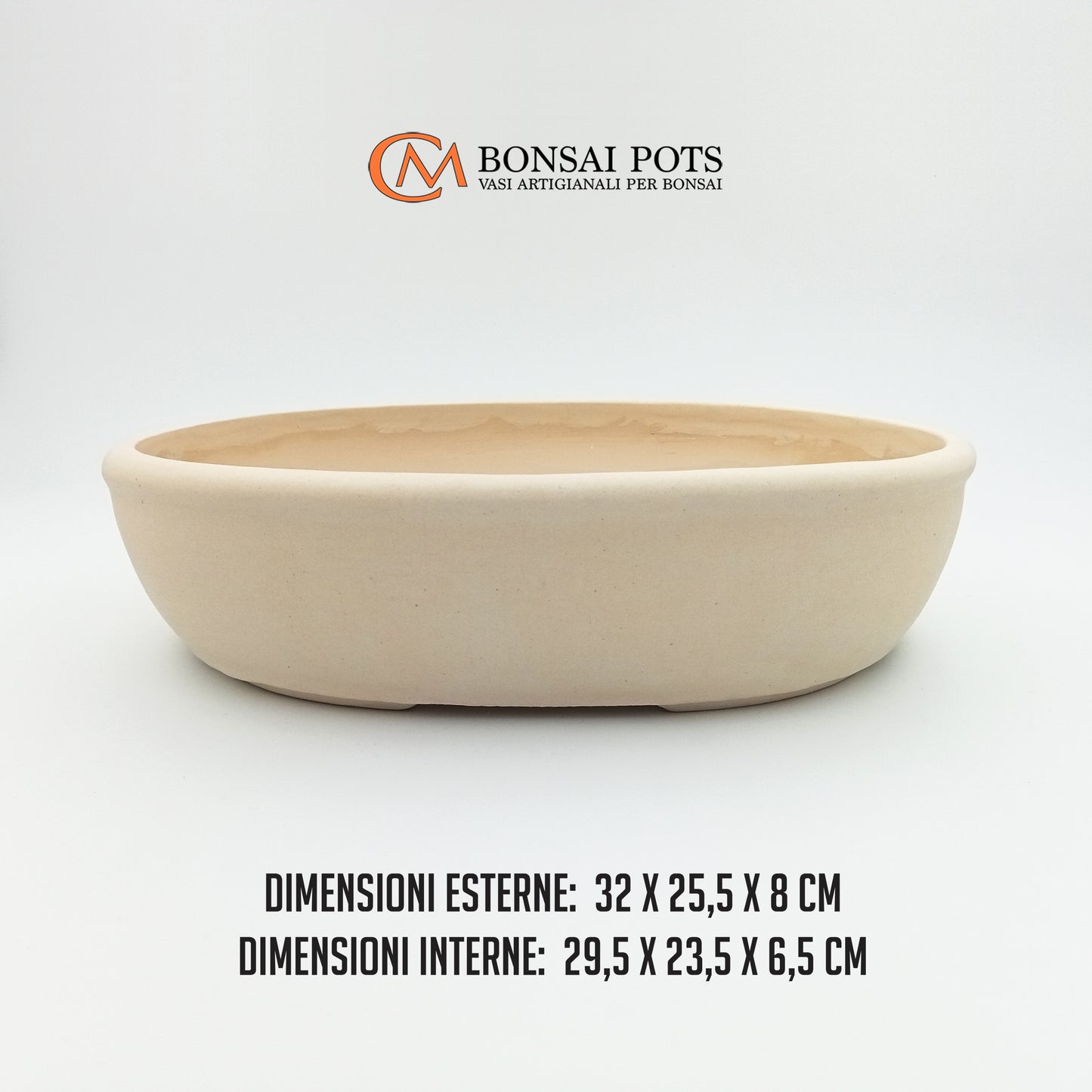 Vaso bonsai artigianale ovale 32 CM - Handmade Bonsai Pots - CMBonsaiPots