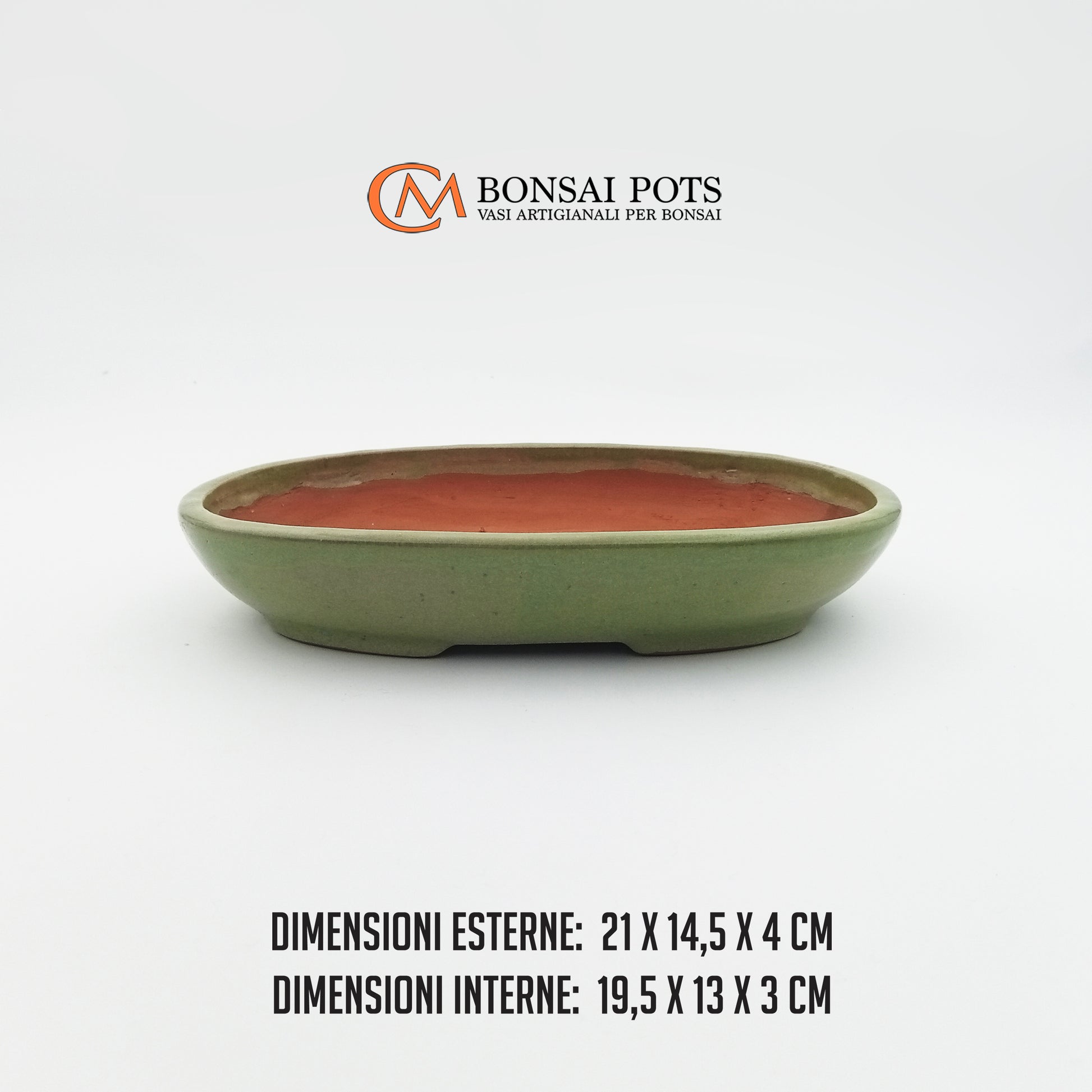 Vaso bonsai artigianale ovale 21 CM - Handmade Bonsai Pots - CMBonsaiPots