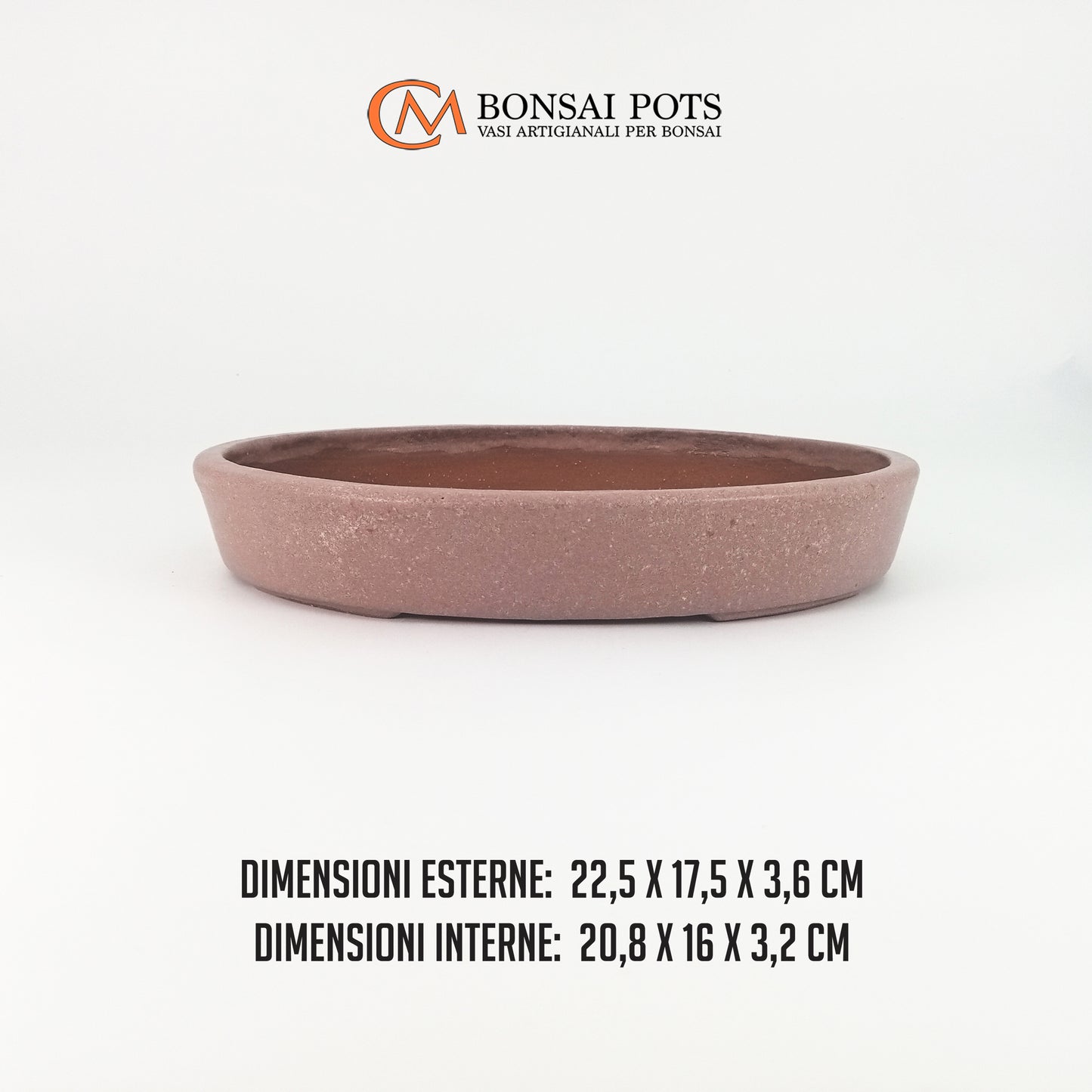 Vaso bonsai artigianale ovale 22,5 CM - Handmade Bonsai Pots - CMBonsaiPots