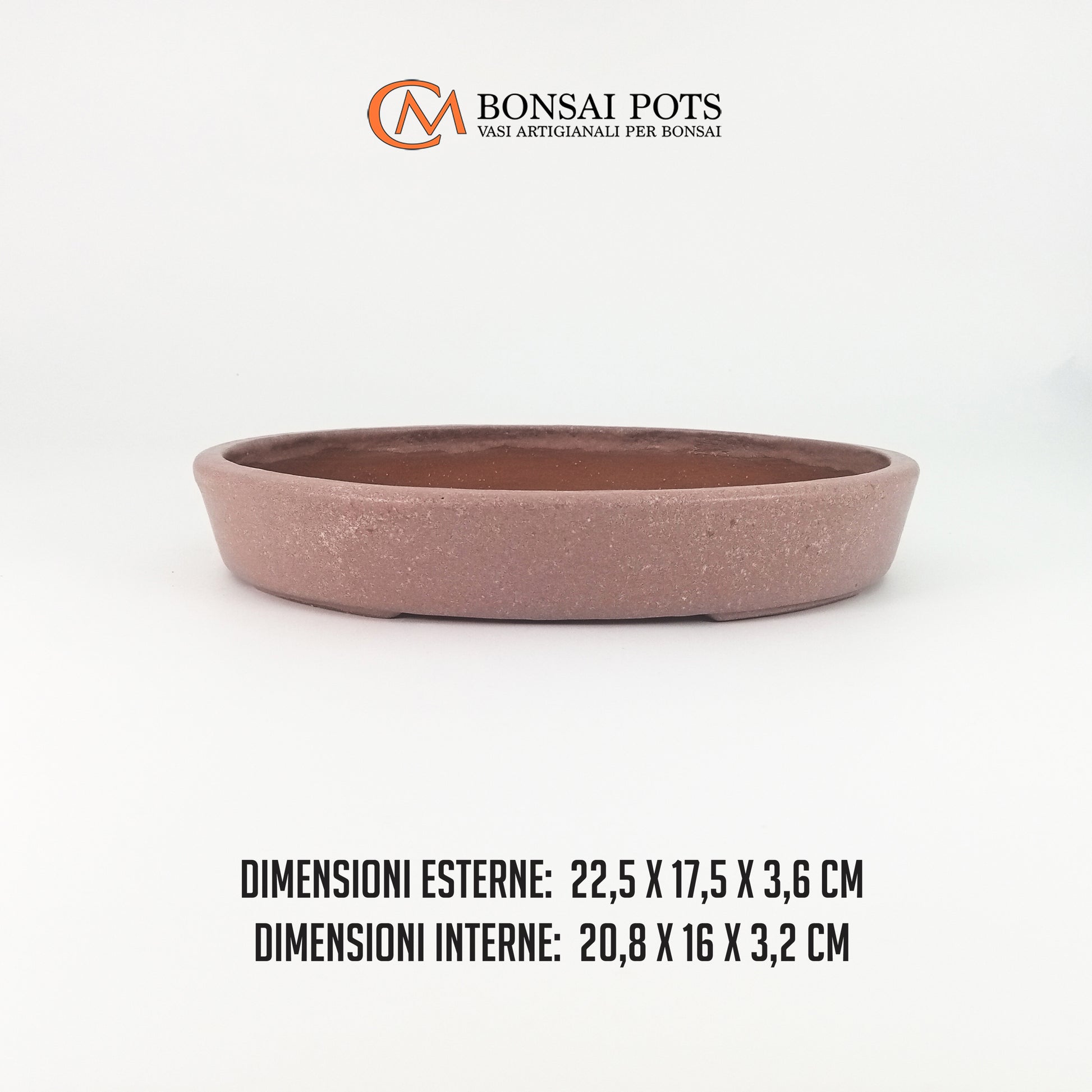 Vaso bonsai artigianale ovale 22,5 CM - Handmade Bonsai Pots - CMBonsaiPots