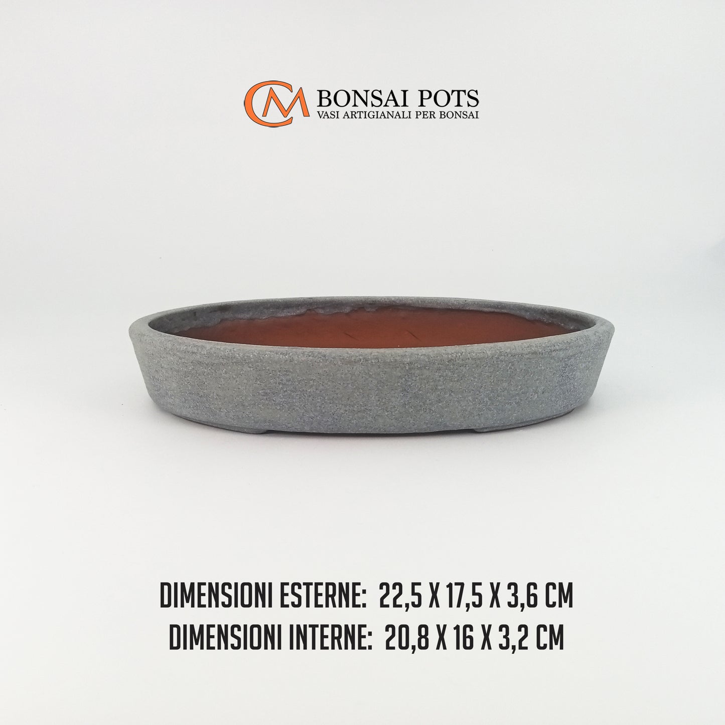 Vaso bonsai artigianale ovale 22,5 CM - Handmade Bonsai Pots - CMBonsaiPots