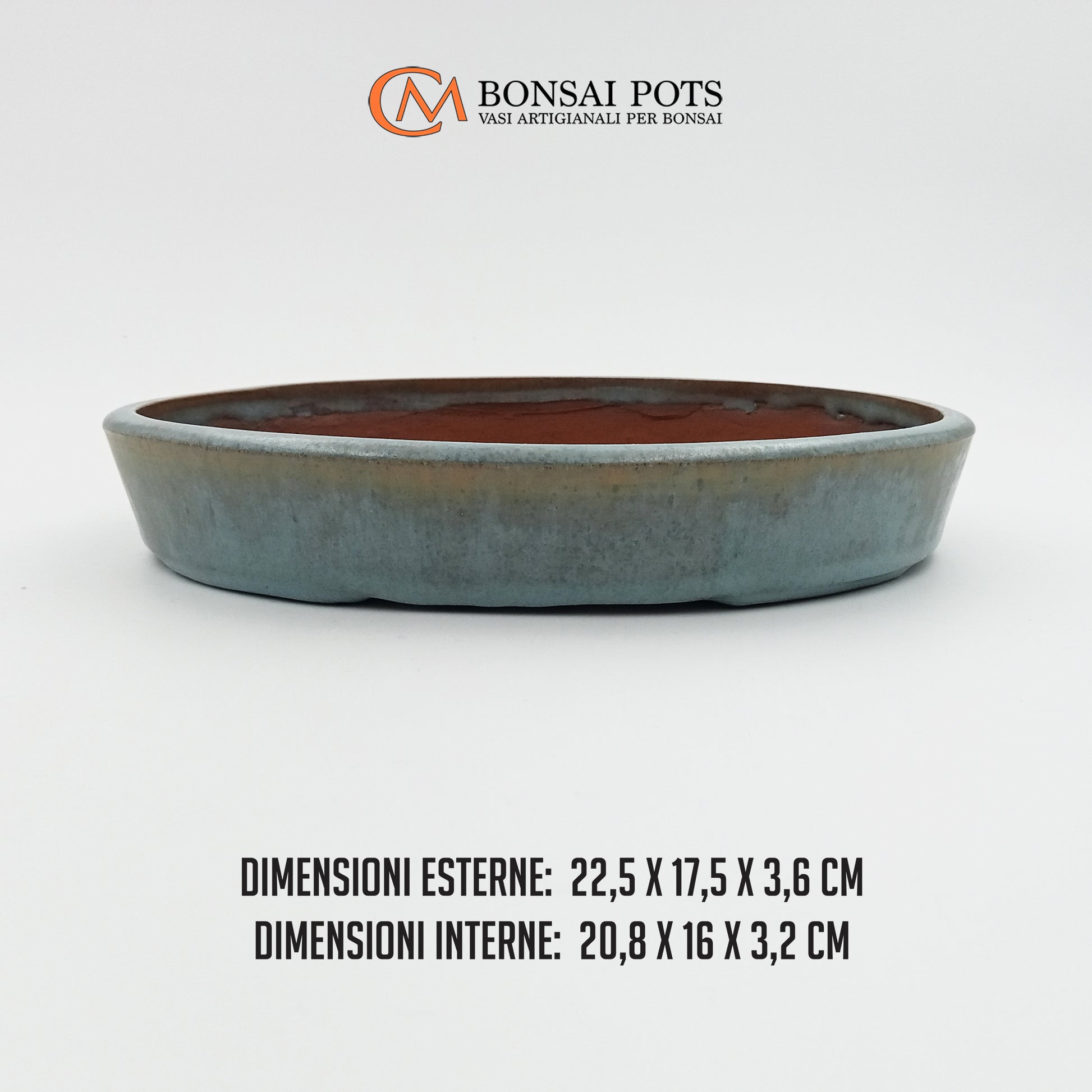 Vaso bonsai artigianale ovale 22,5 CM - Handmade Bonsai Pots - CMBonsaiPots