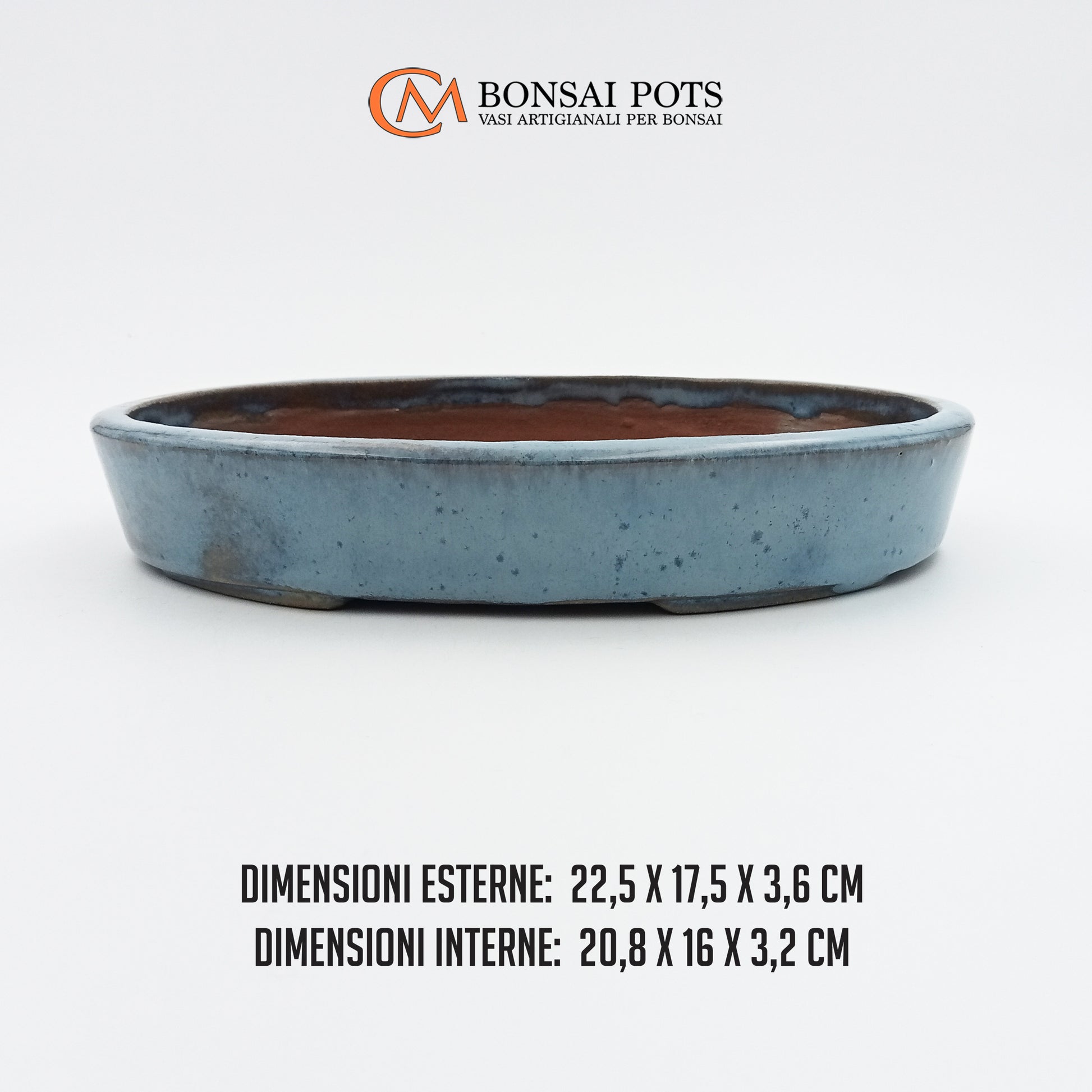 Vaso bonsai artigianale ovale 22,5 CM - Handmade Bonsai Pots - CMBonsaiPots