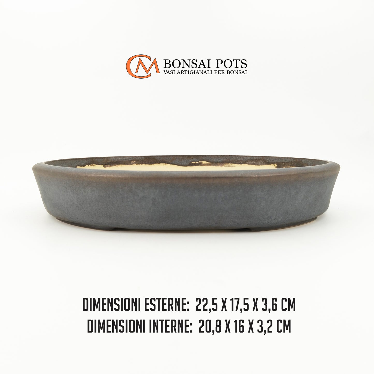 Vaso bonsai artigianale ovale 22,5 CM - Handmade Bonsai Pots - CMBonsaiPots