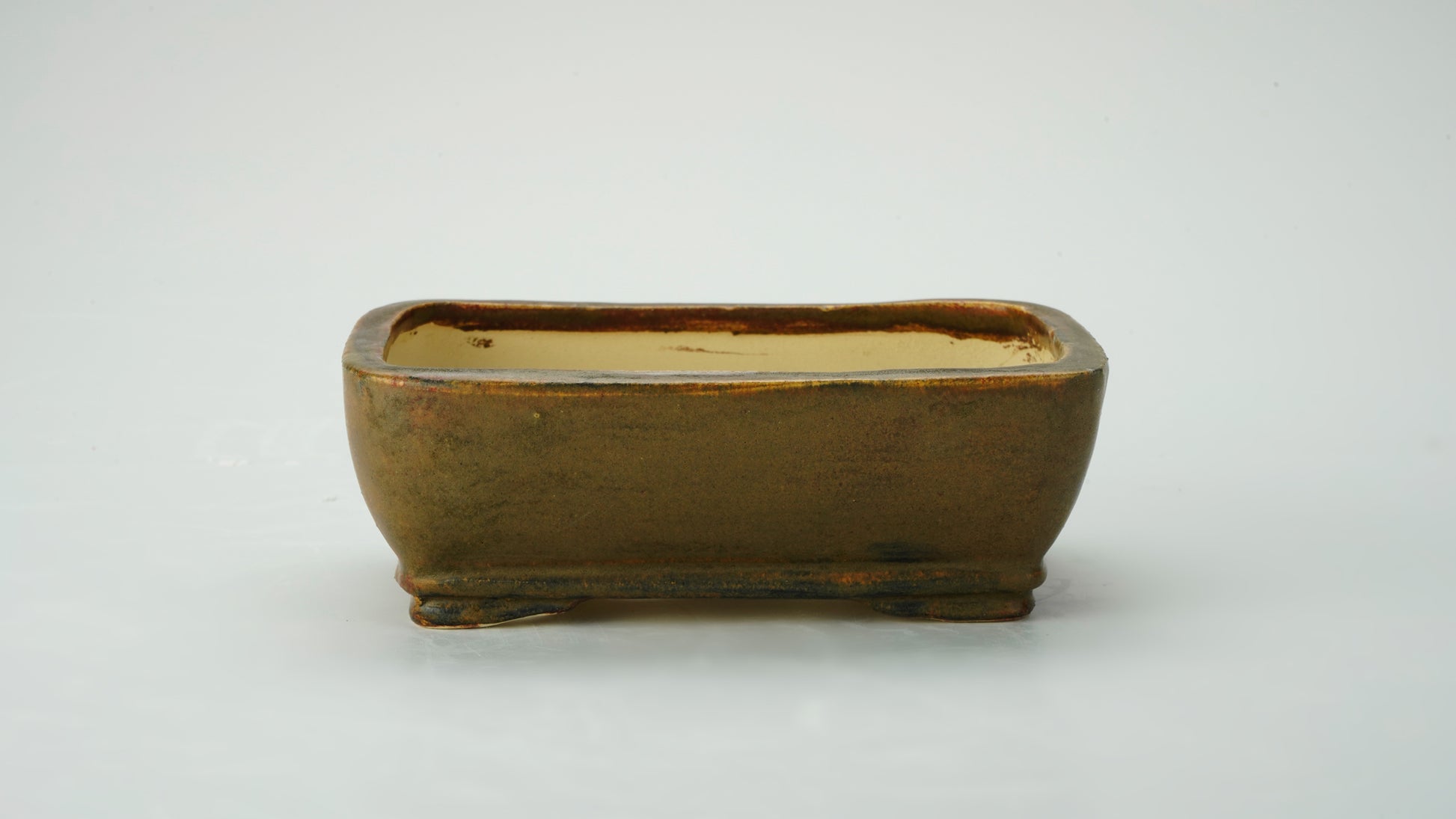 Vaso bonsai artigianale rettangolare in gres 14 CM - Handmade Bonsai Pot - CMBonsaiPots