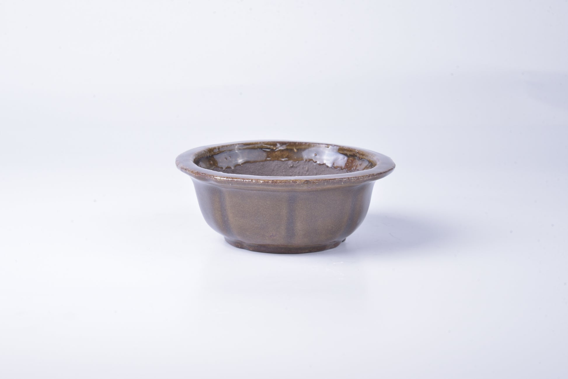 Vaso bonsai artigianale rotondo in gres CM 14 - Handmade Bonsai Pot - CMBonsaiPots