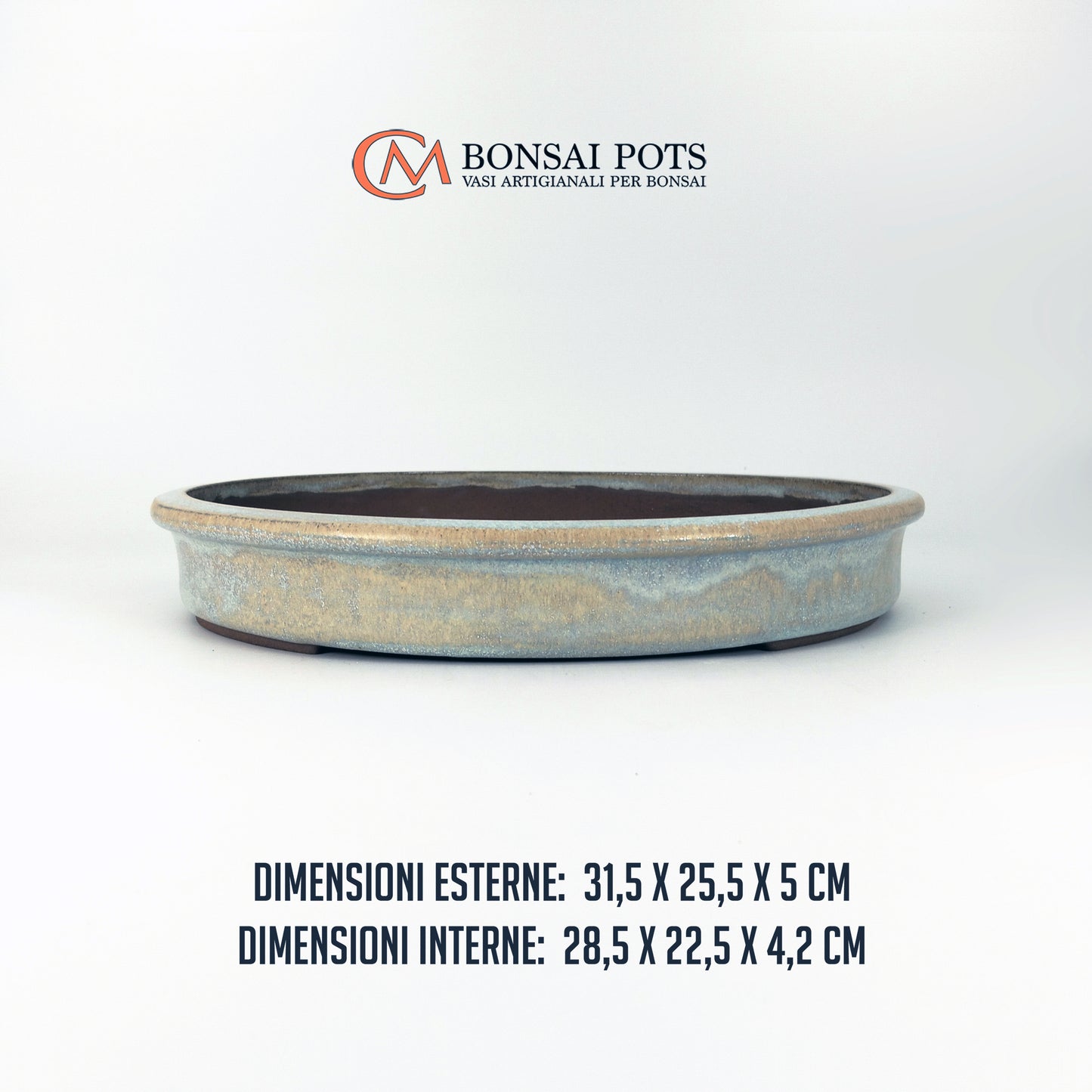 Vaso bonsai artigianale ovale 31 CM - Handmade Bonsai Pots - CMBonsaiPots