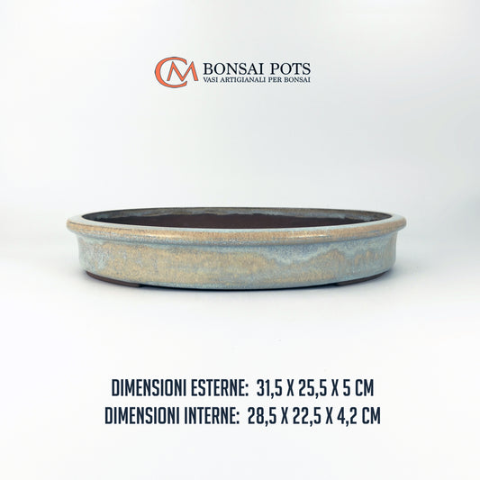 Vaso bonsai artigianale ovale 31 CM - Handmade Bonsai Pots - CMBonsaiPots