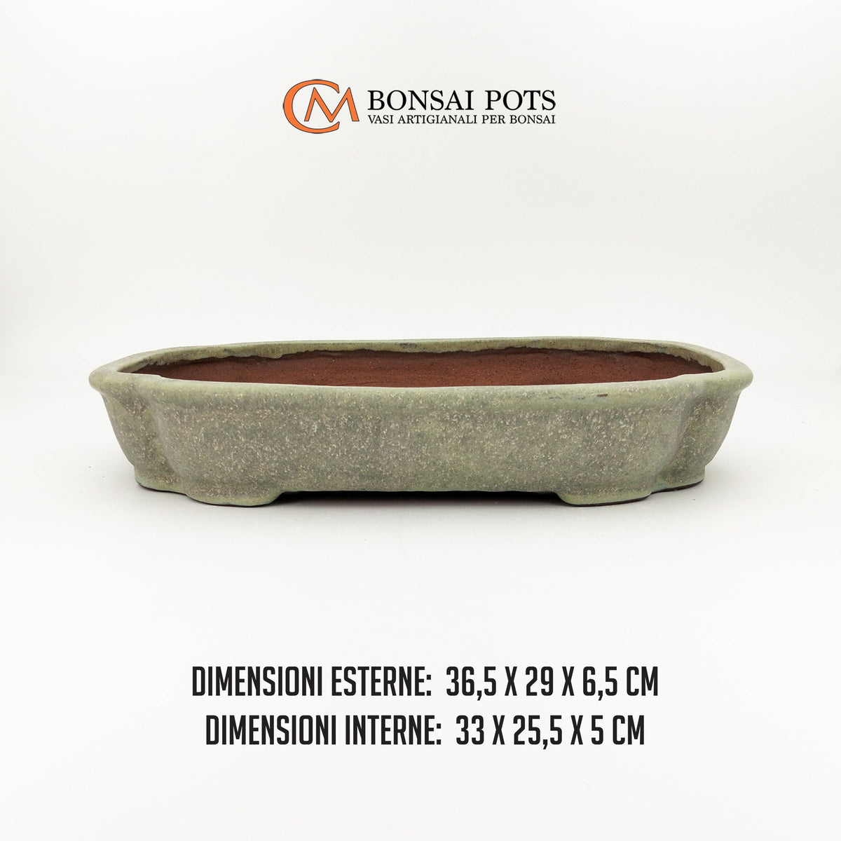 Vaso bonsai Mokko 36 CM in gres smaltato - CMBonsaiPots