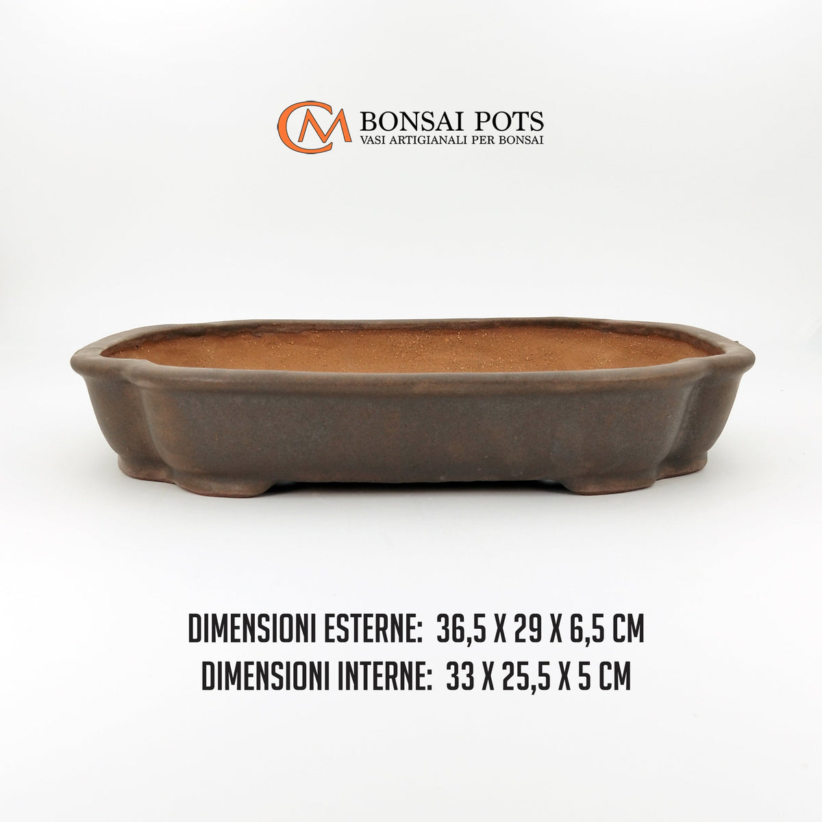 Vaso bonsai Mokko 36 CM in gres smaltato - CMBonsaiPots