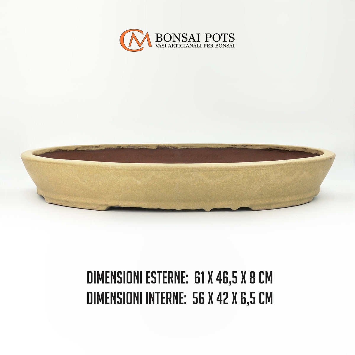 Vaso bonsai ovale 61 CM in Gres smaltato - CMBonsaiPots