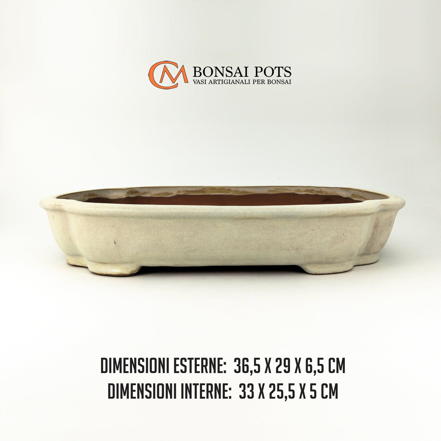 Vaso bonsai rettangolare Mokko 36 CM - CMBonsaiPots