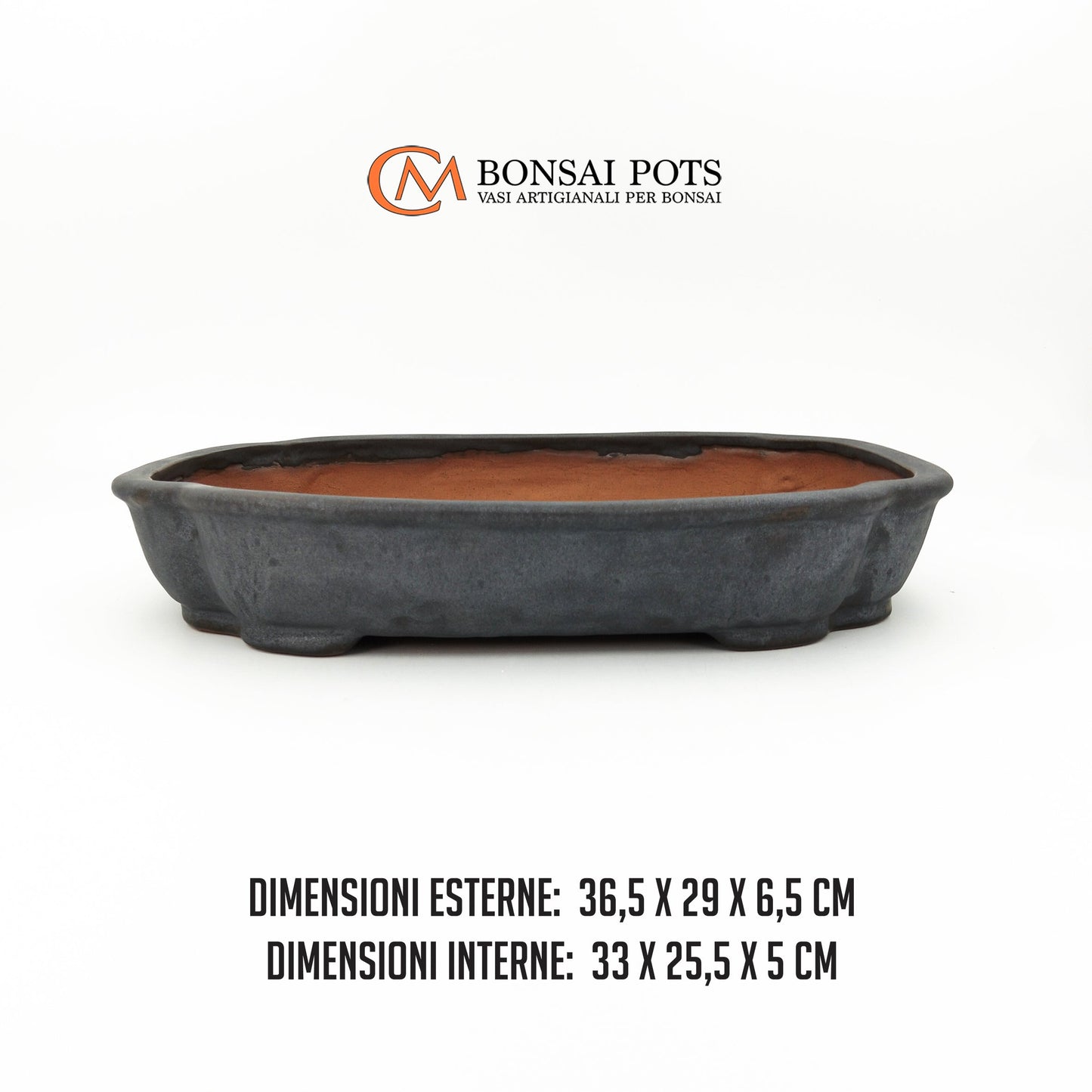 Vaso bonsai rettangolare Mokko 36 CM - CMBonsaiPots