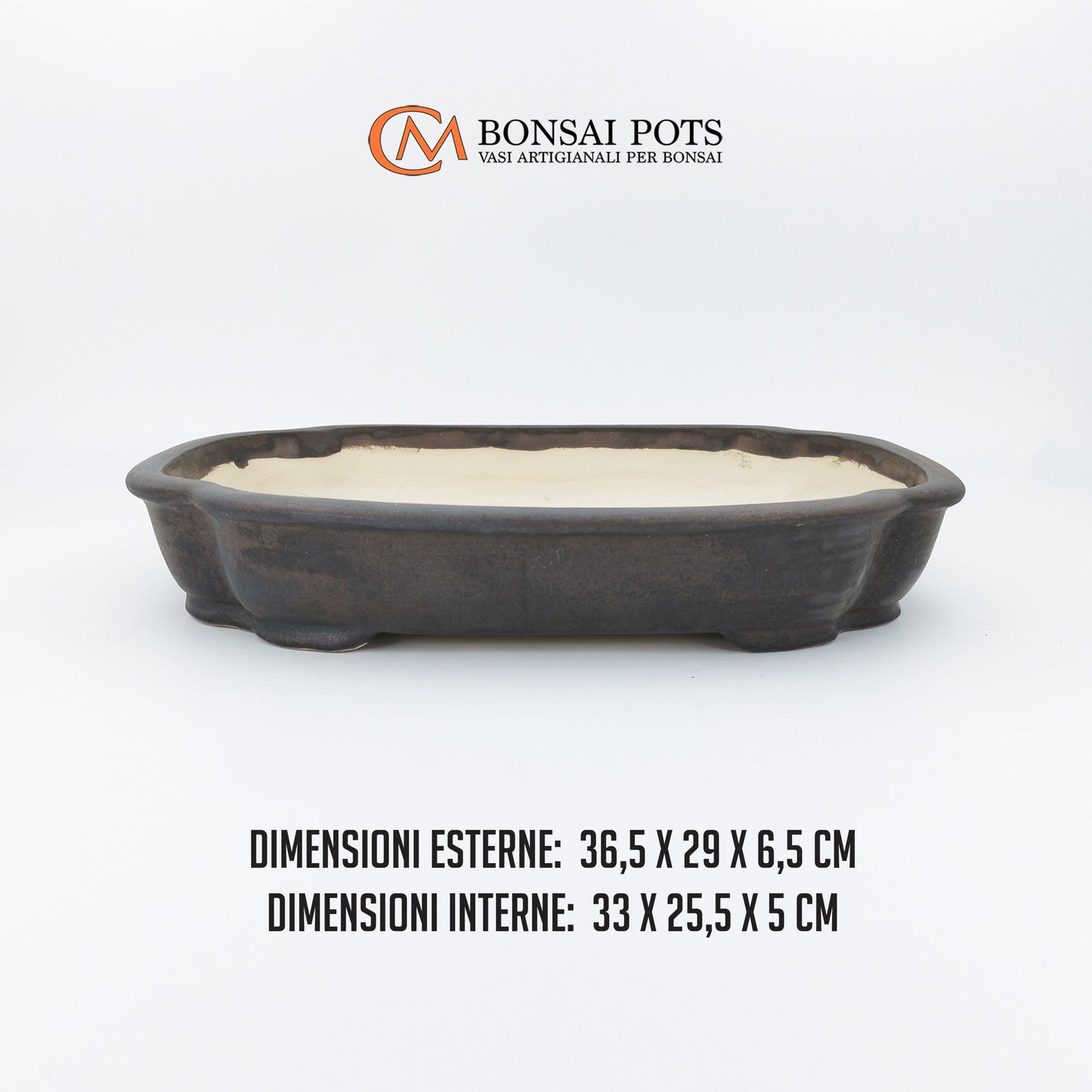 Vaso bonsai rettangolare Mokko 36 CM - CMBonsaiPots