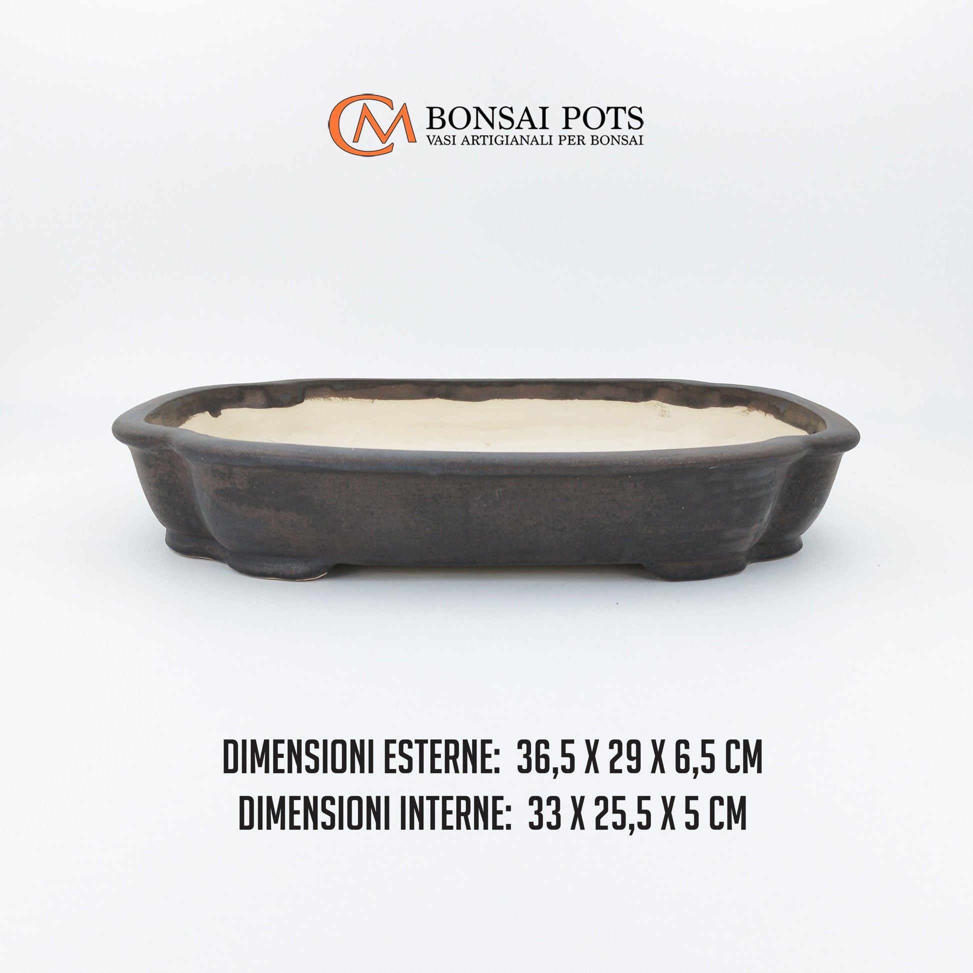 Vaso bonsai rettangolare Mokko 36 CM - CMBonsaiPots