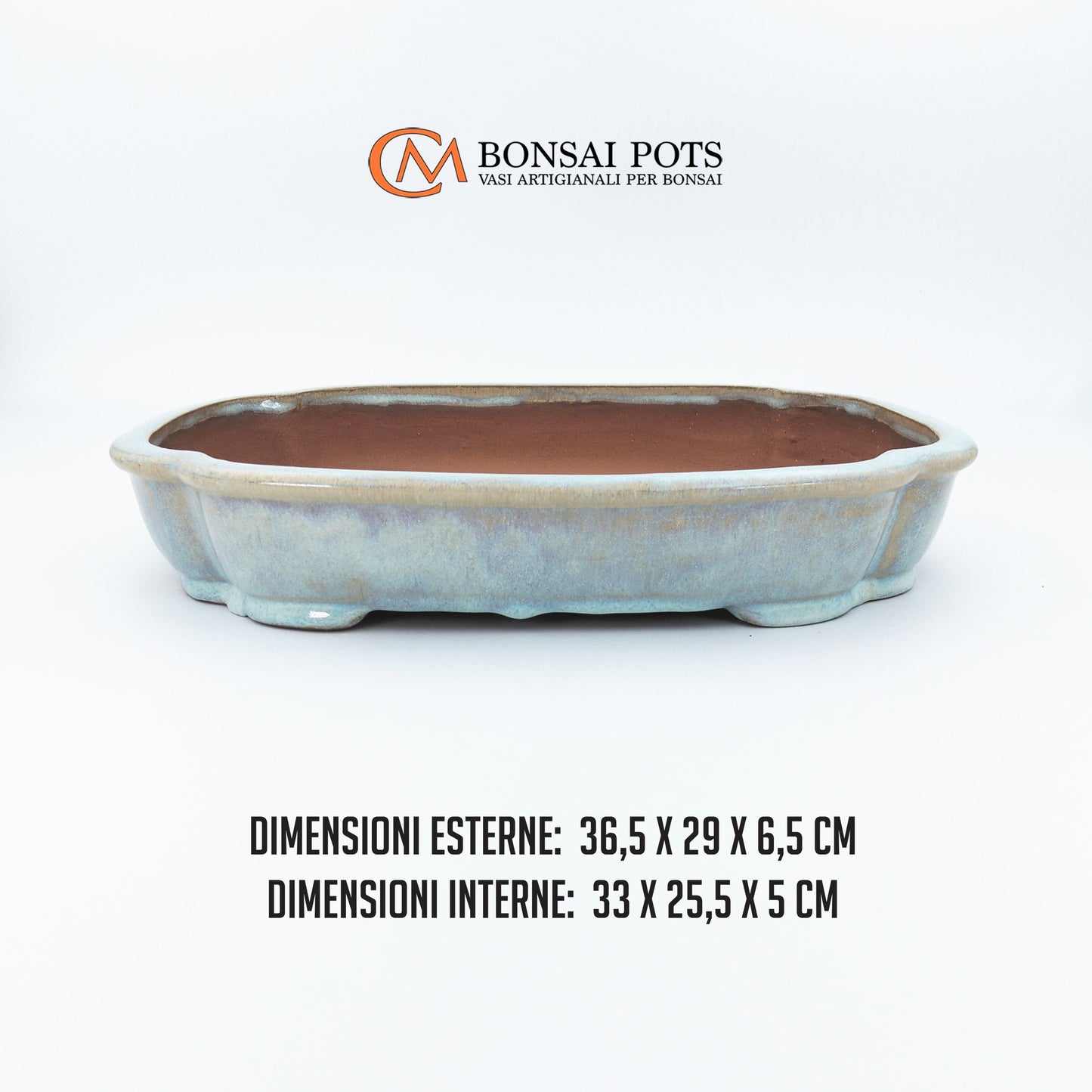 Vaso bonsai rettangolare Mokko 36 CM - CMBonsaiPots