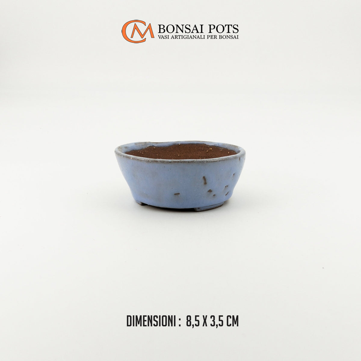 Vaso per bonsai rotondo da 8 cm per erbe di compagnia Kusamono - CMBonsaiPots