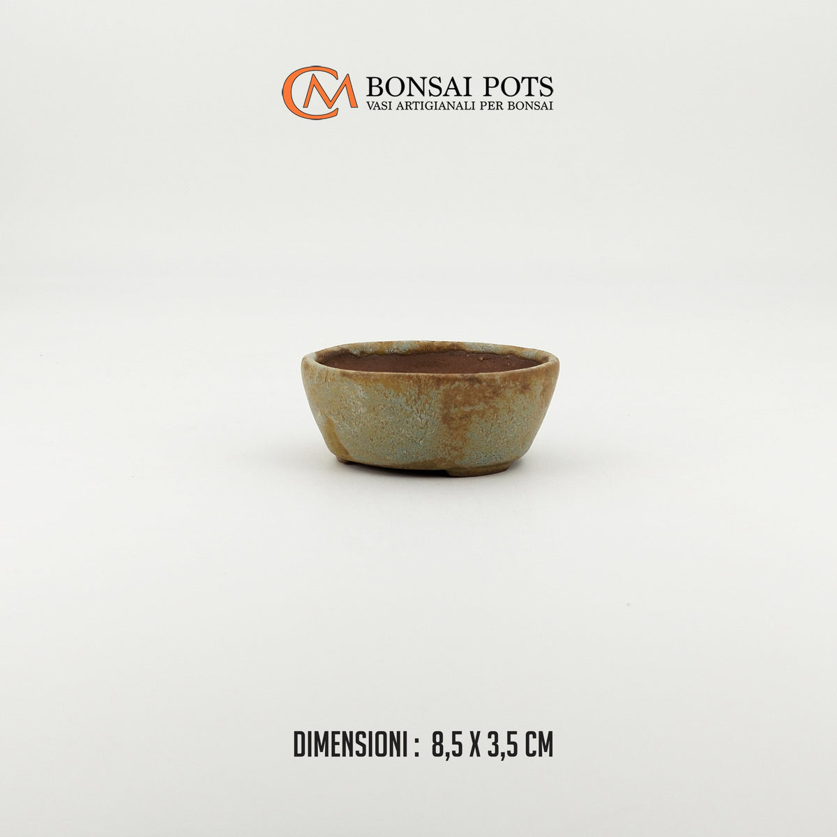 Vaso per bonsai rotondo da 8 cm per erbe di compagnia Kusamono - CMBonsaiPots