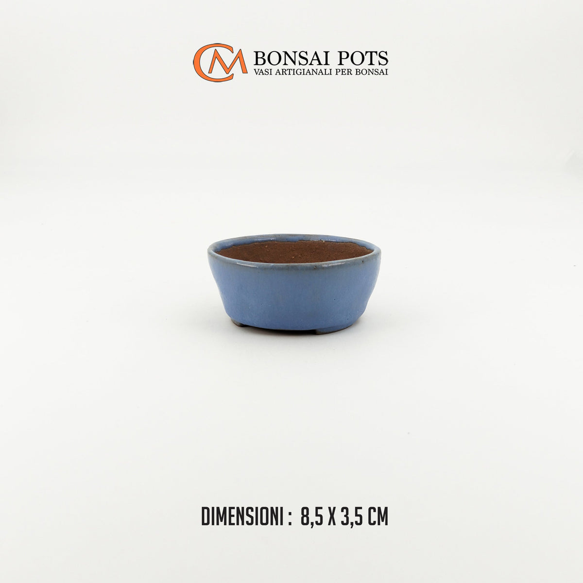 Vaso per bonsai rotondo da 8 cm per erbe di compagnia Kusamono - CMBonsaiPots