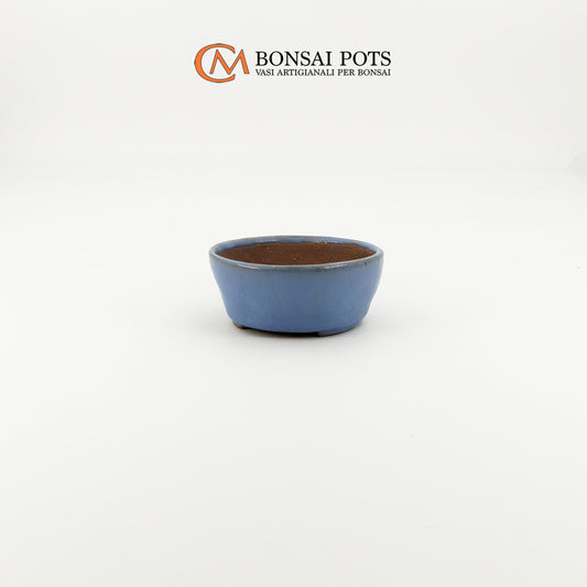 Vaso per bonsai rotondo da 8 cm per erbe di compagnia Kusamono - CMBonsaiPots