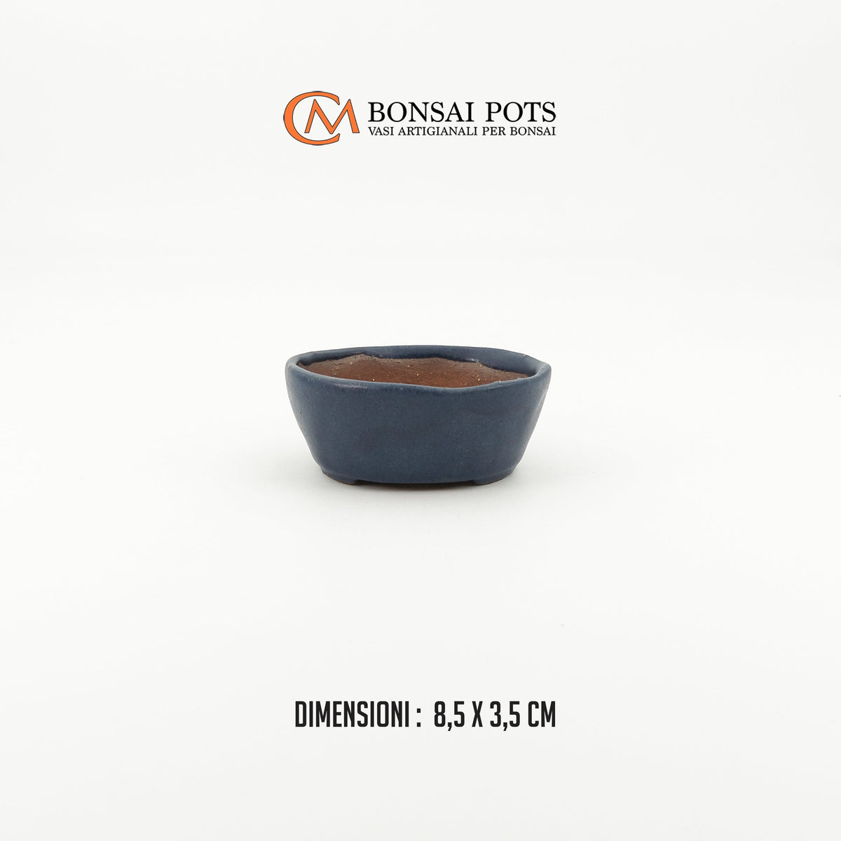 Vaso per bonsai rotondo da 8 cm per erbe di compagnia Kusamono - CMBonsaiPots